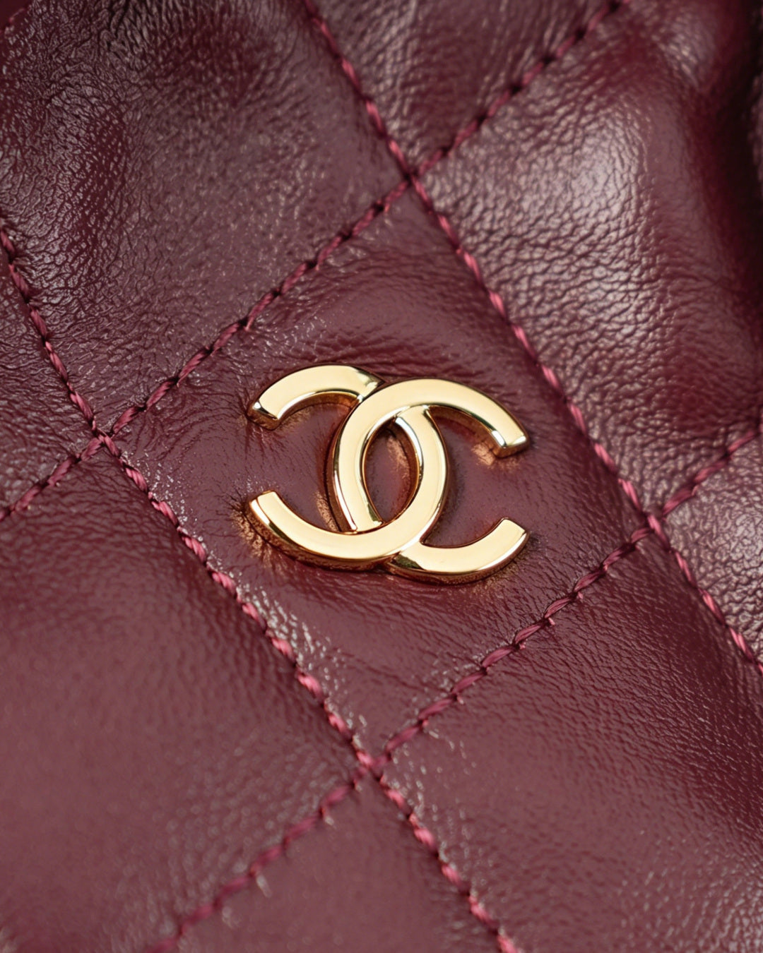 Chanel 2026 Lucky Bag 22cm Burgundy Sheepskin