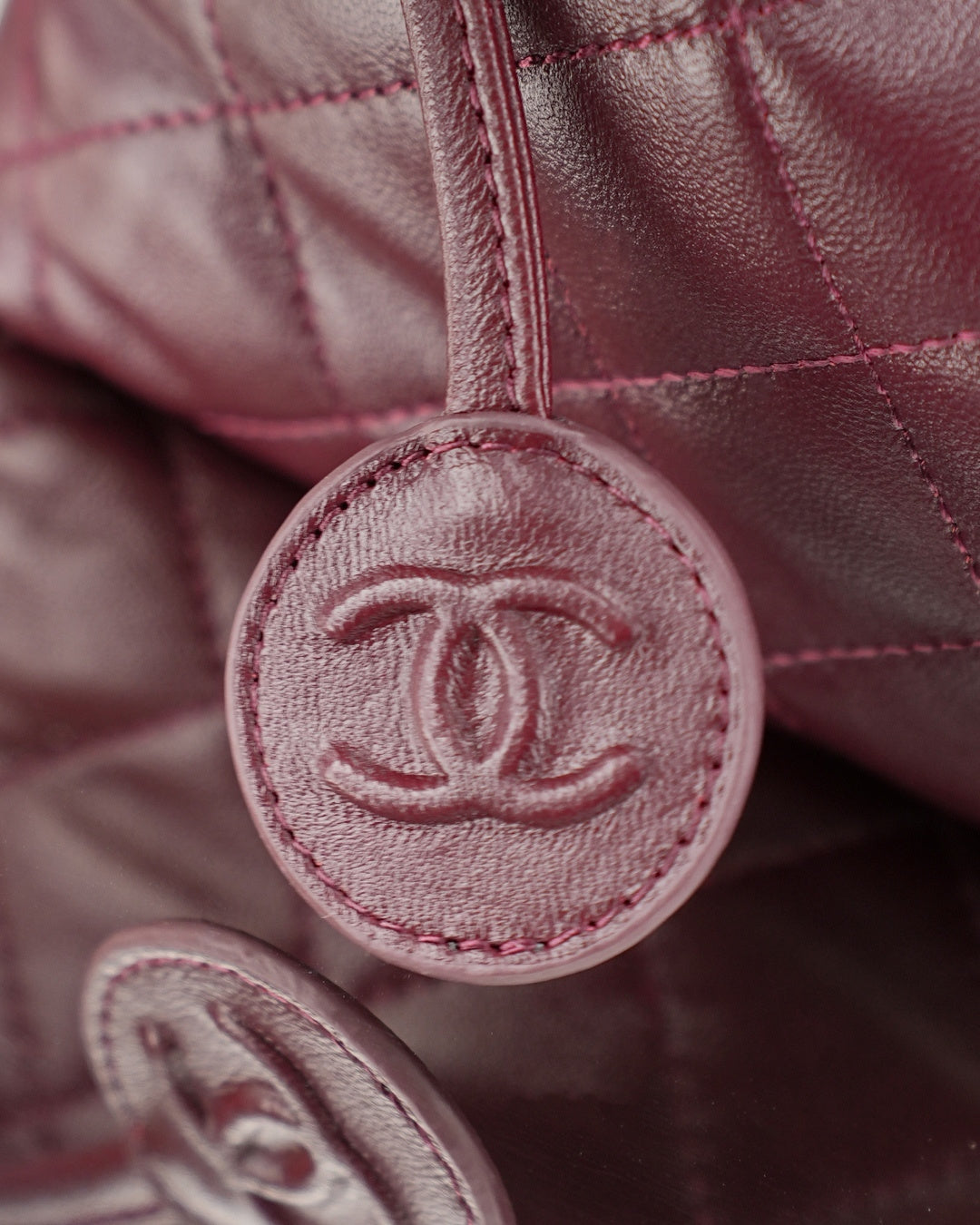 Chanel 2026 Lucky Bag 22cm Burgundy Sheepskin