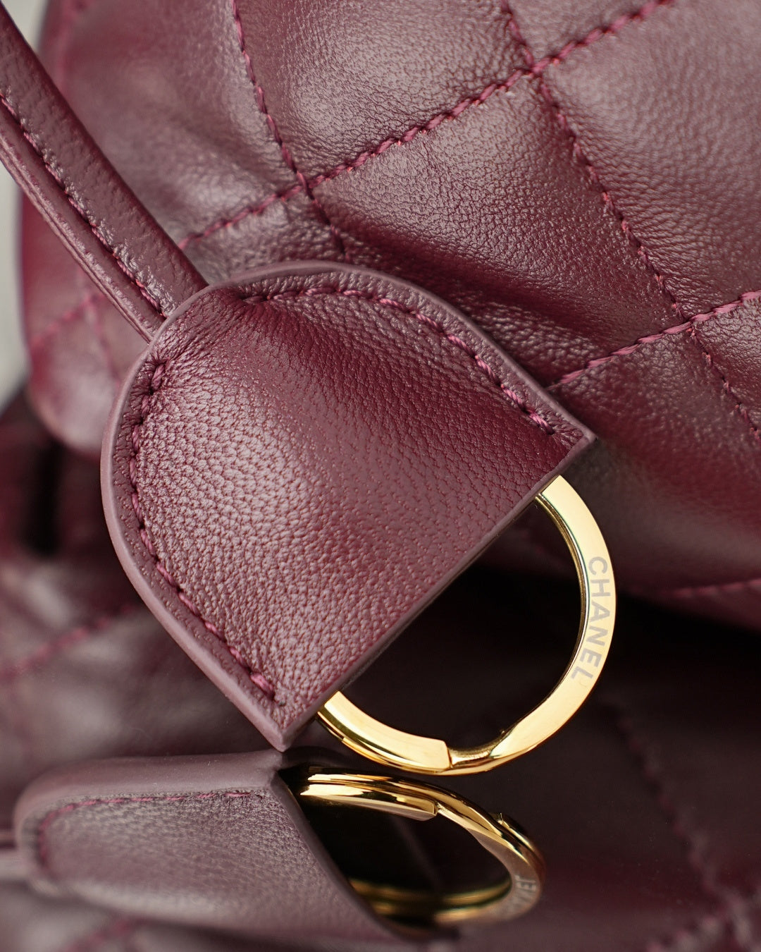 Chanel 2026 Lucky Bag 22cm Burgundy Sheepskin