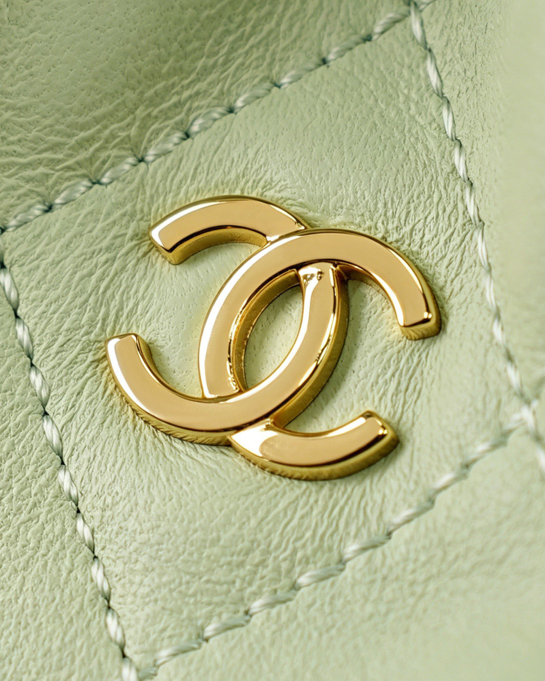 Chanel 2026 Lucky Bag 22cm Light Sage Green Sheepskin