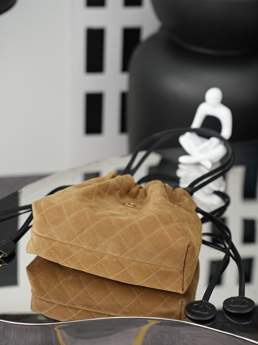 Chanel 2026 Lucky Bag 22cm Brown Suede