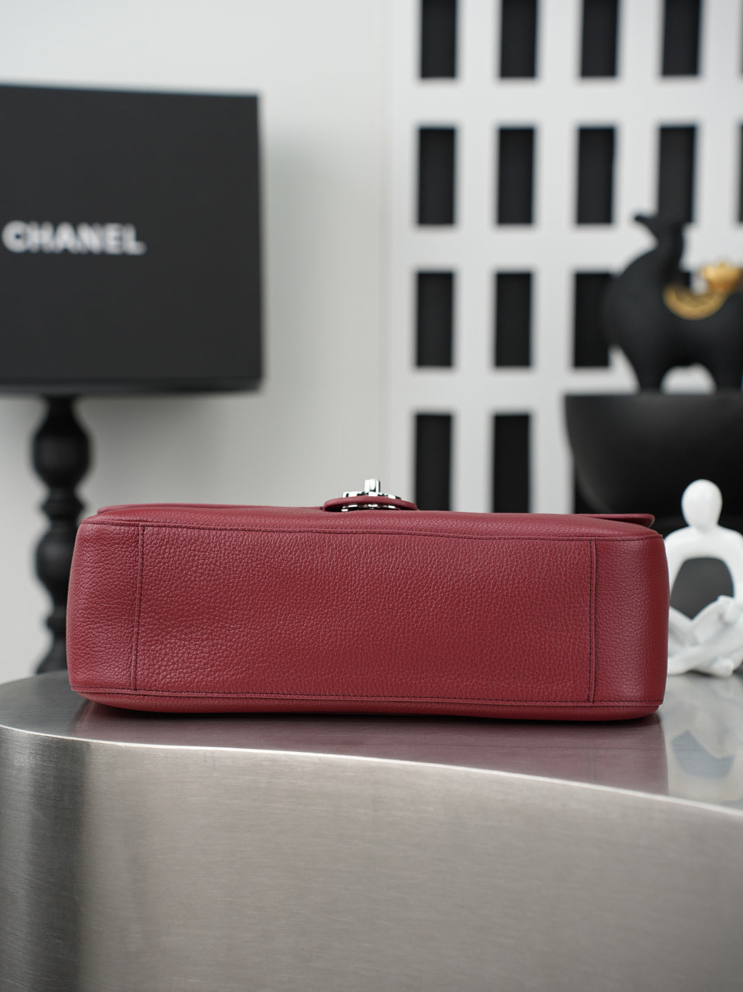 CC 26s Maxi Flap Bag 32cm Burugndy Calfskin SHW