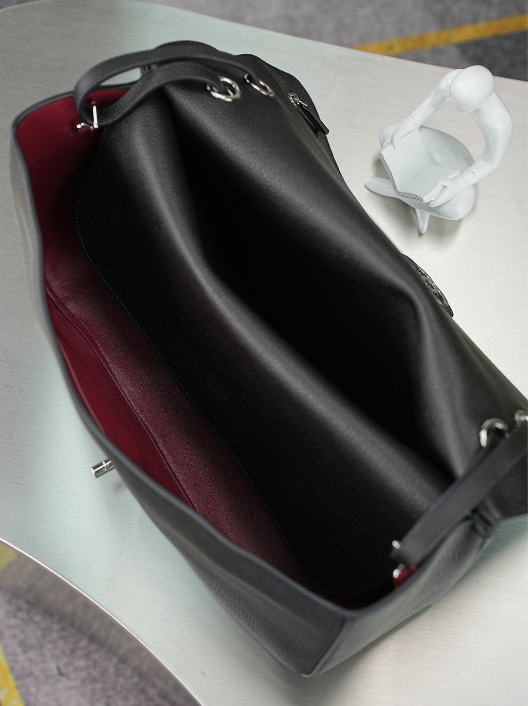 CC 26s Maxi Flap Bag 32cm Black Calfskin SHW