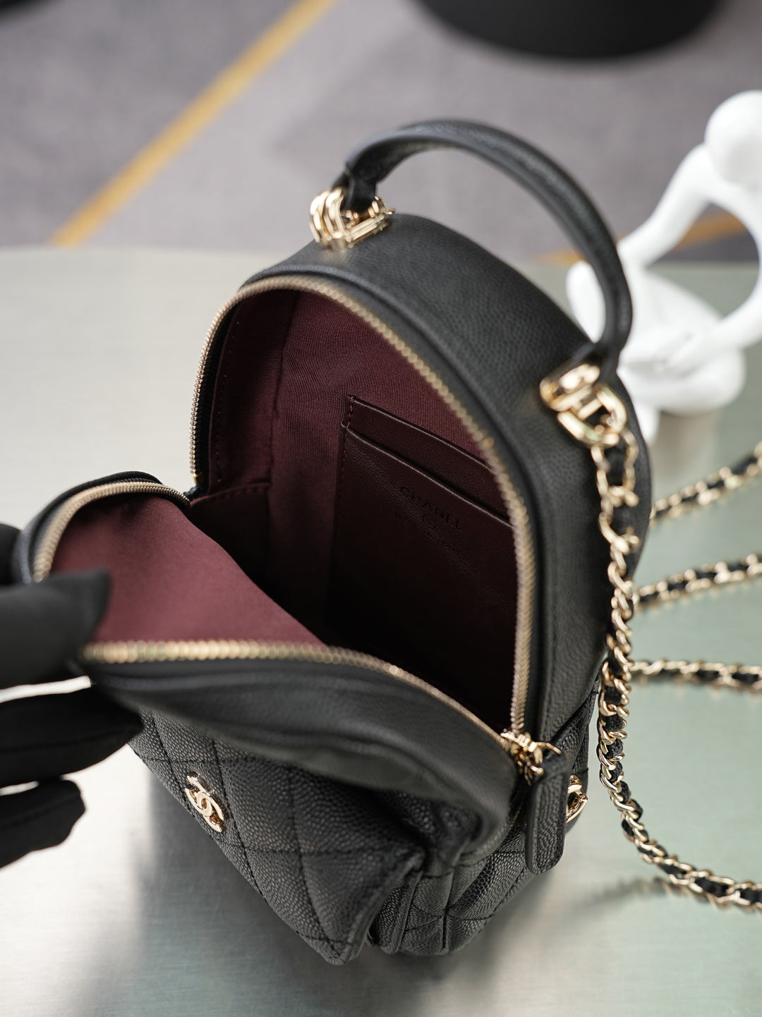 CC 𝑨𝑷𝟑𝟕𝟓𝟑 Mini Backpack Black Caviar