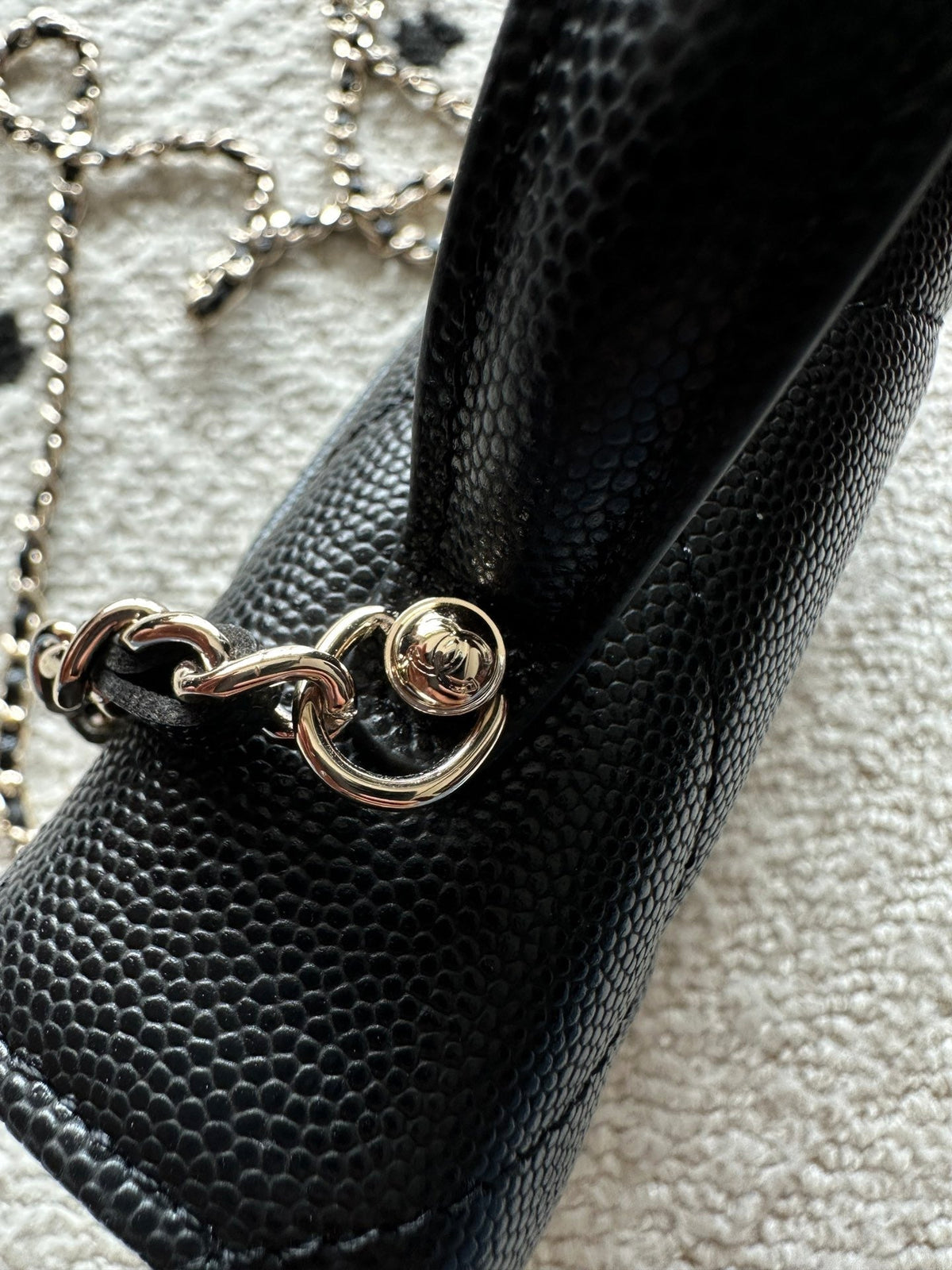 Chanel 2025 Trendy CC Wallet on Chain 19cm Bag Black Caviar Leather 320291