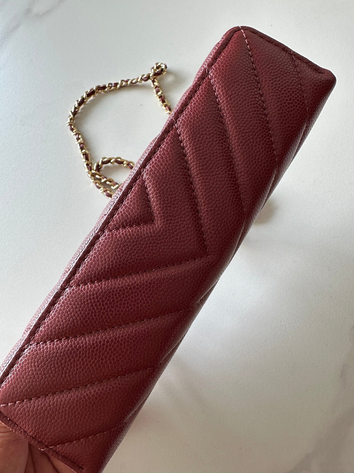 CC 25C Vanity Case Burgundy Caviar Leather 289553