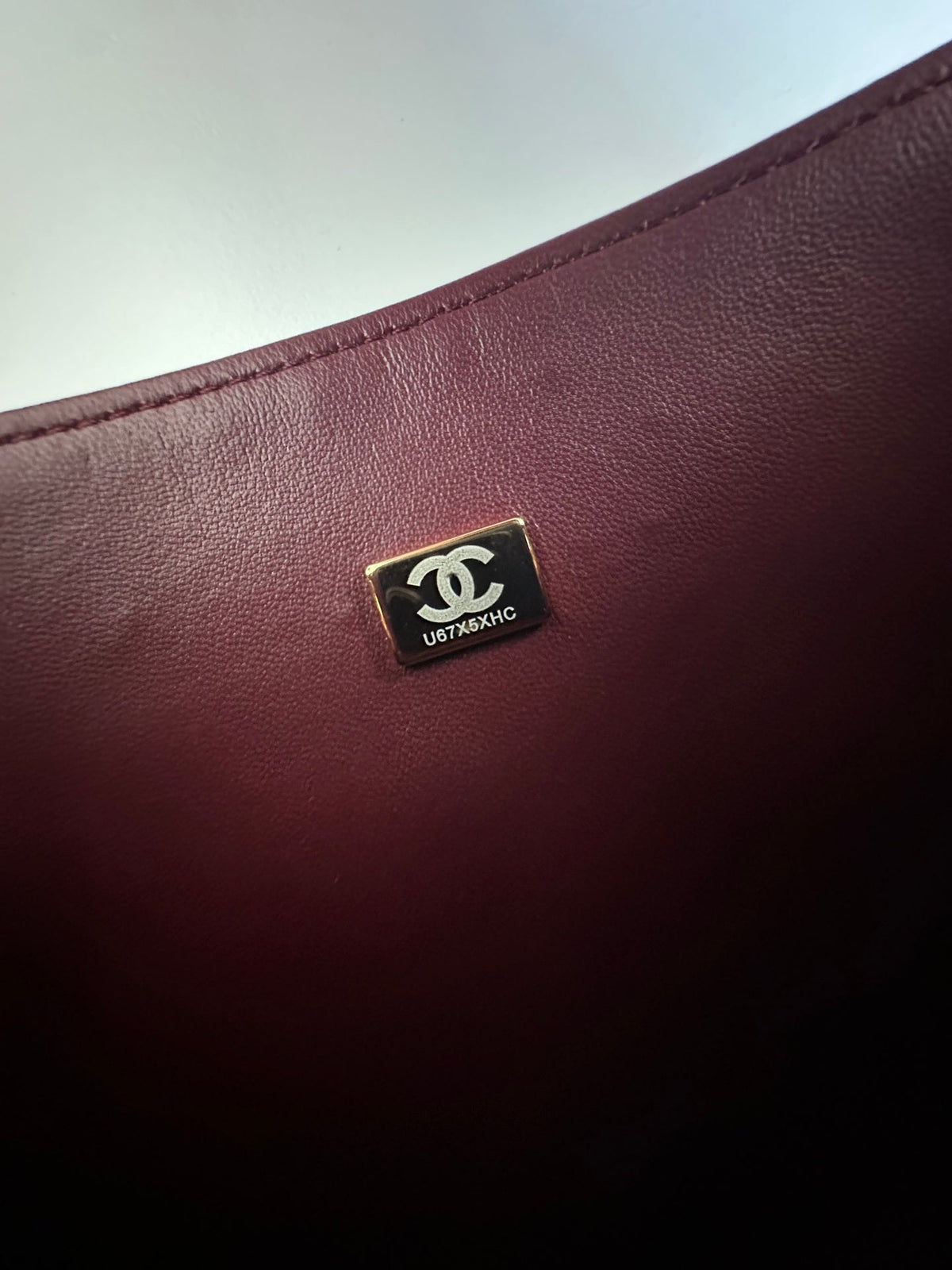 CC Mini Shopping Wine Black Quited Lambskin 292268