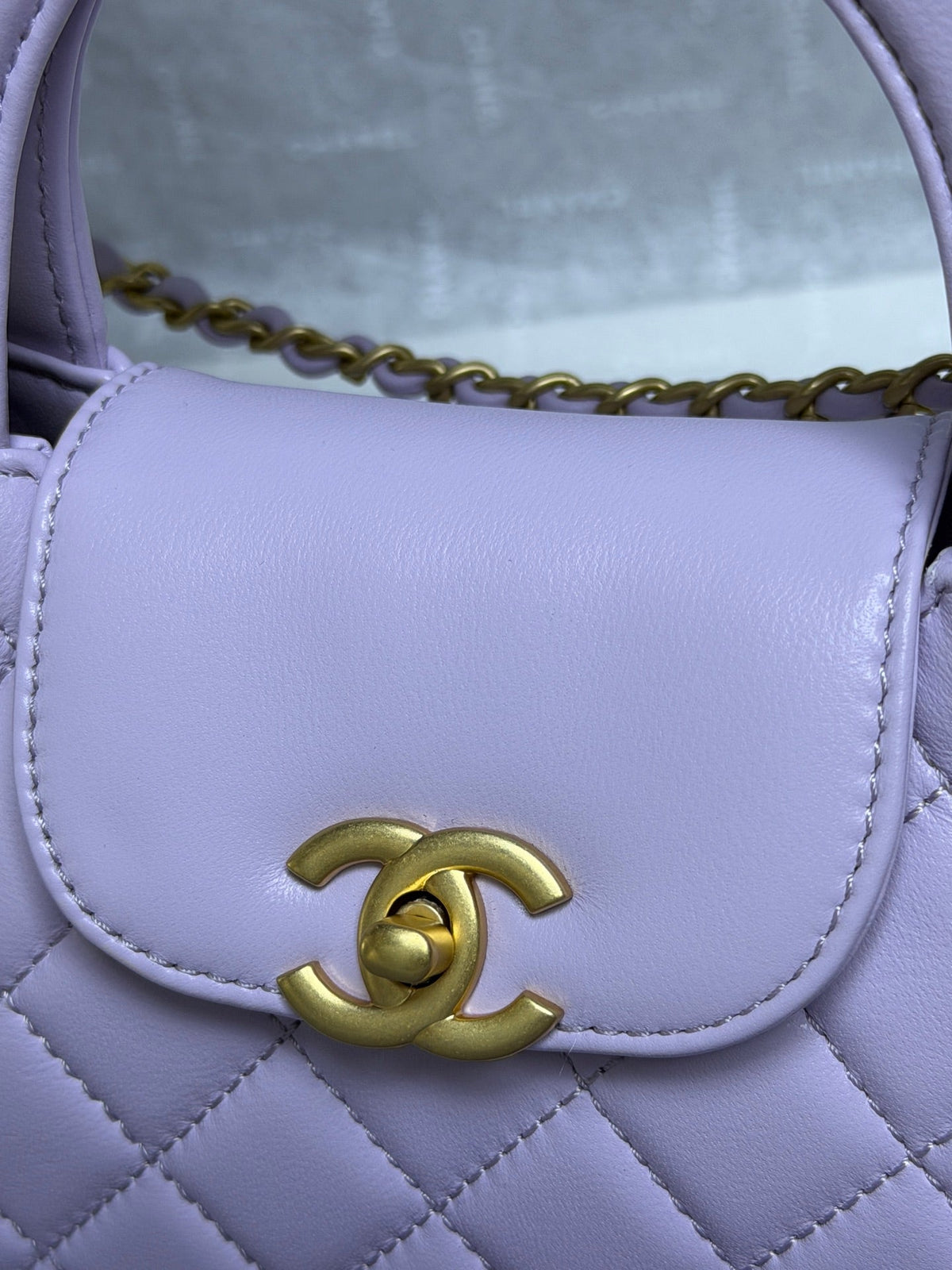 CC 26s Kelly Shopper Bag 19cm Light Purple Calfskin