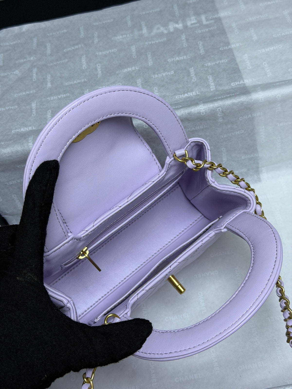 CC 26s Kelly Shopper Bag 19cm Light Purple Calfskin