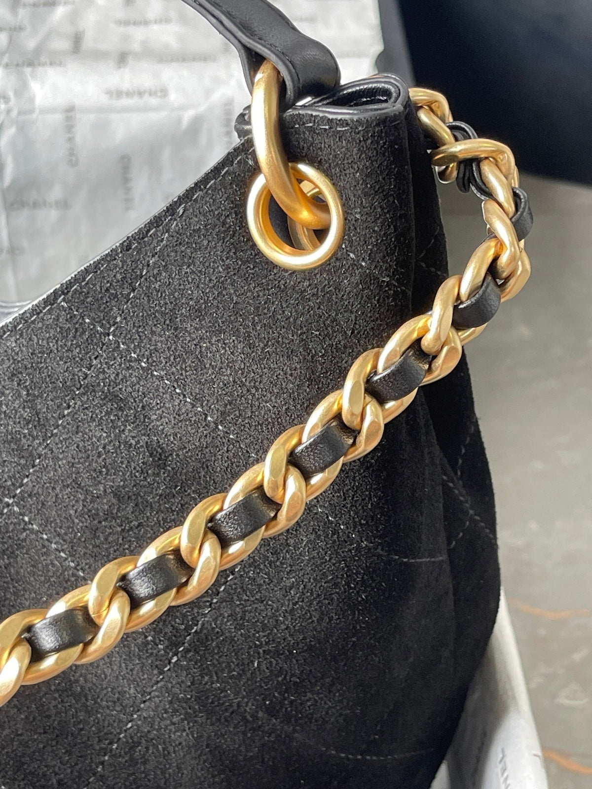 CC Cruise 25/26 Hobo Bag Black Suede GHW 269208