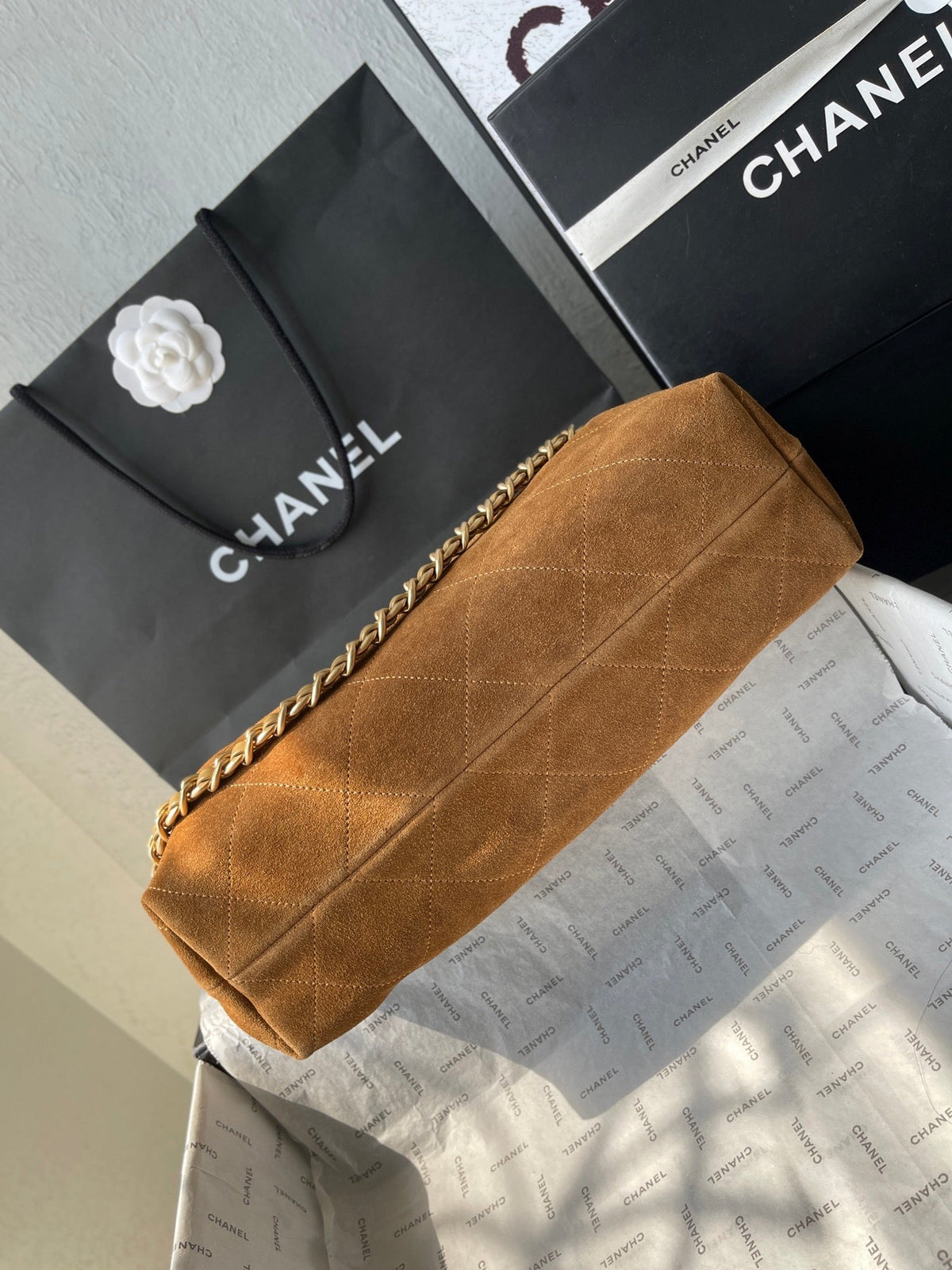 CC Cruise 25/26 Hobo Bag Caramel Suede GHW 269207
