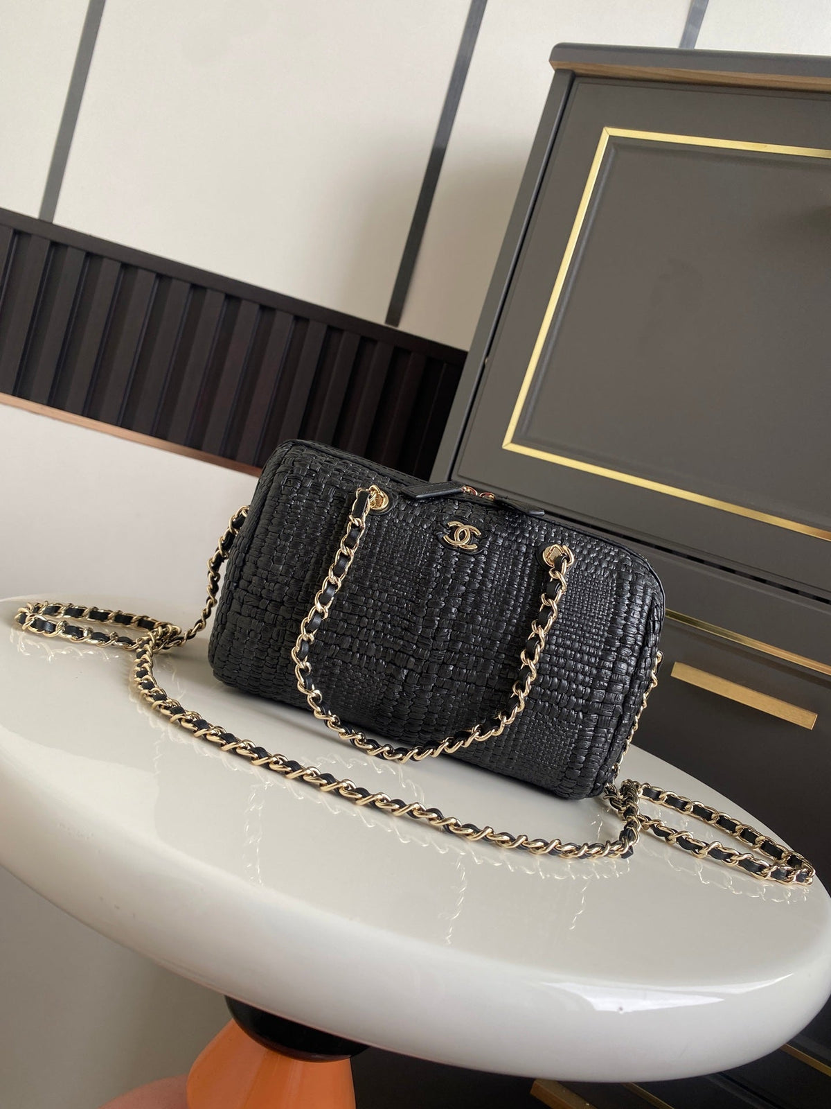 CC 26P AS4474 Mini Bowling Bag 18.5cm Black Woven