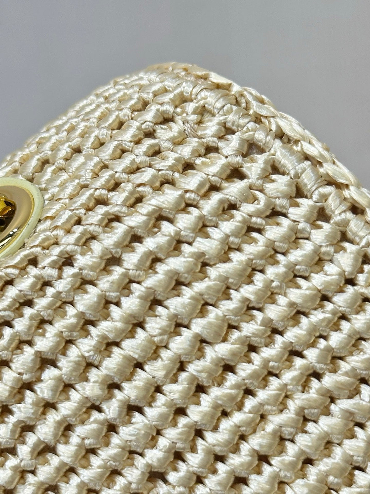 CC 26s Coco Beach Flap Bag Beige Raffia 143487