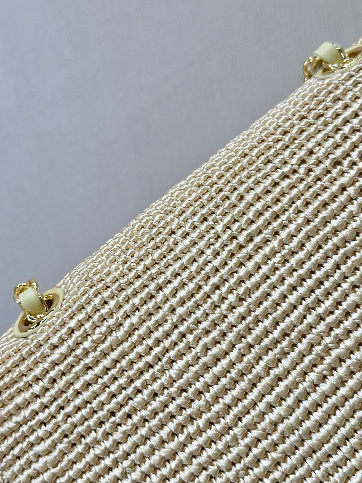 CC 26s Coco Beach Flap Bag Beige Raffia 143487