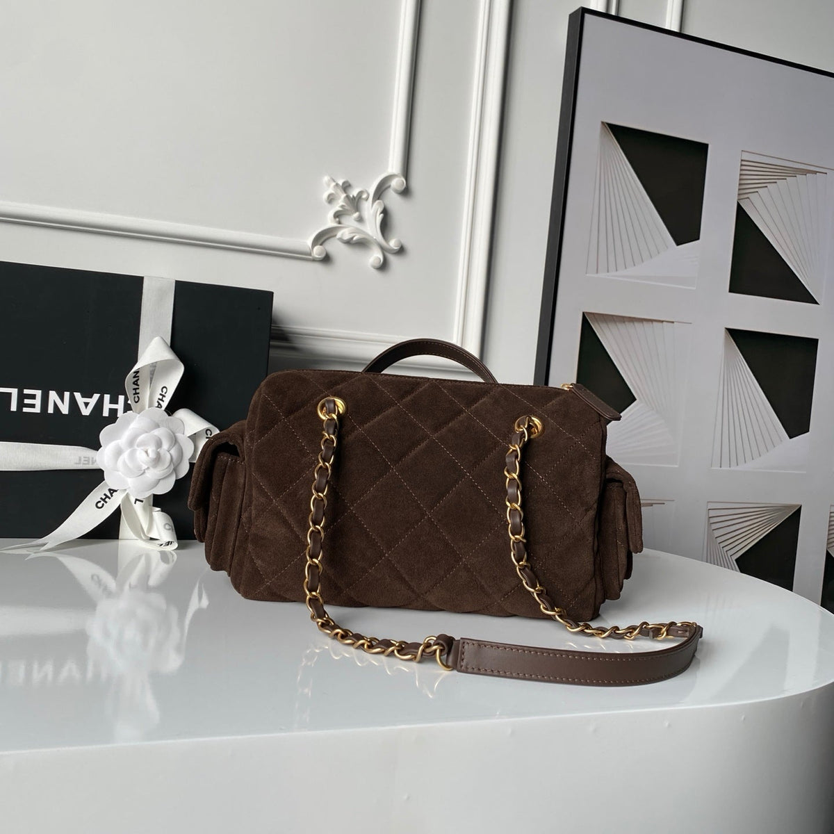 CC AS5792 25K Bowling Bag Brown Suede