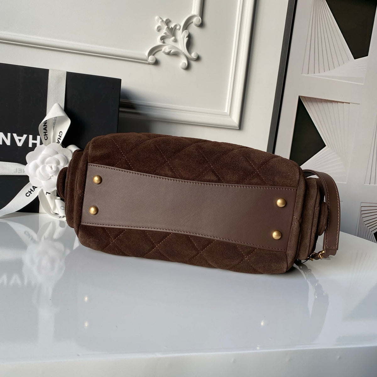 CC AS5792 25K Bowling Bag Brown Suede
