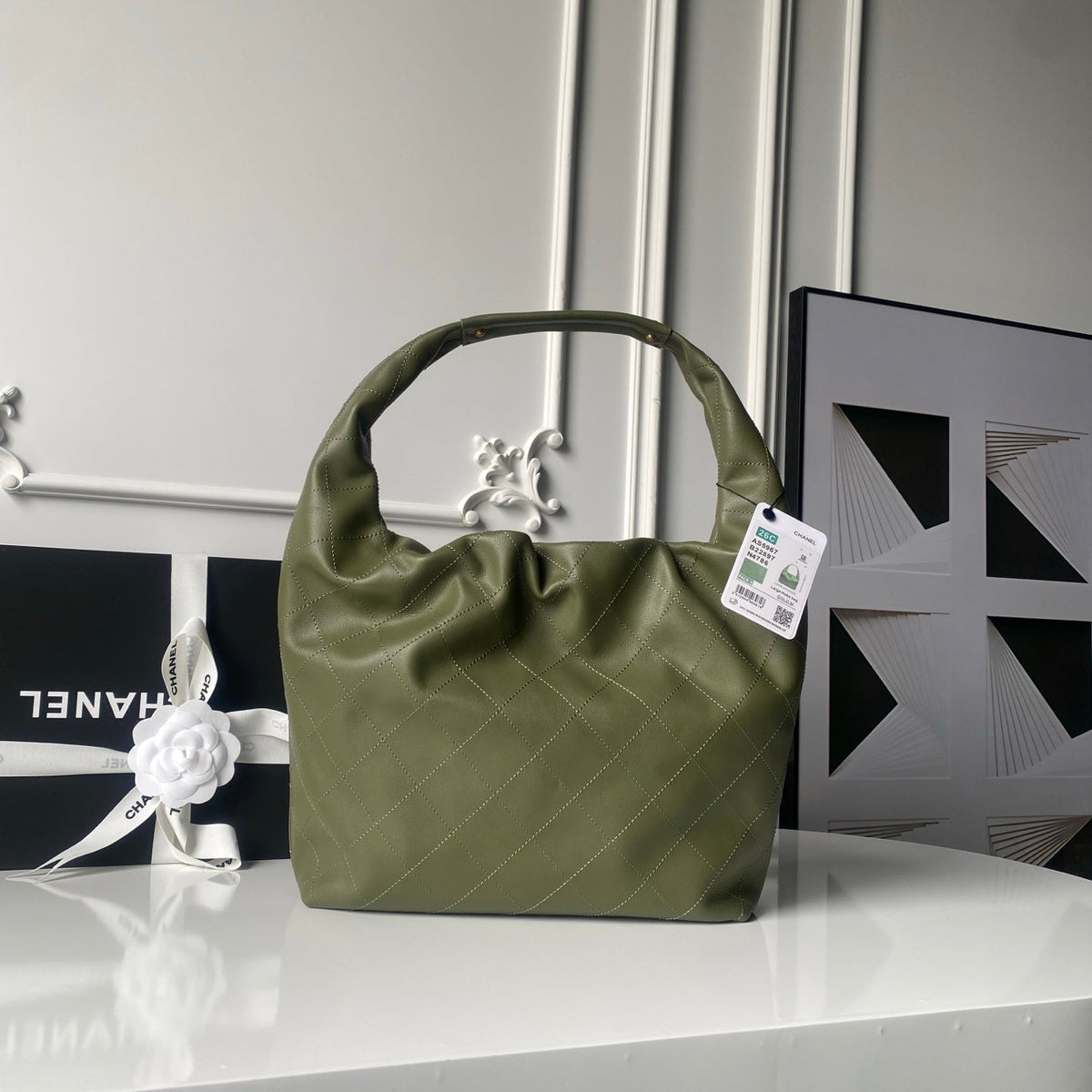 Chanel 2025 Bag 45cm Green Calfskin 318234