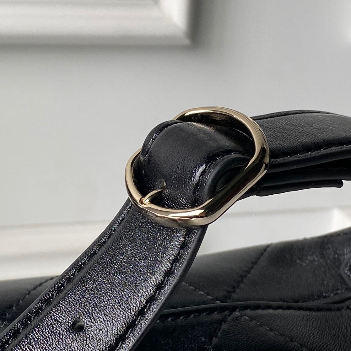 CC AS6138 Hobo Handbag 23cm Black Lambskin