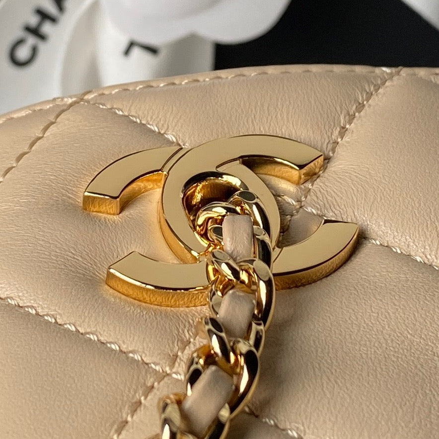 CC AS6248 Small Shopping 25cm Beige Sheepskin