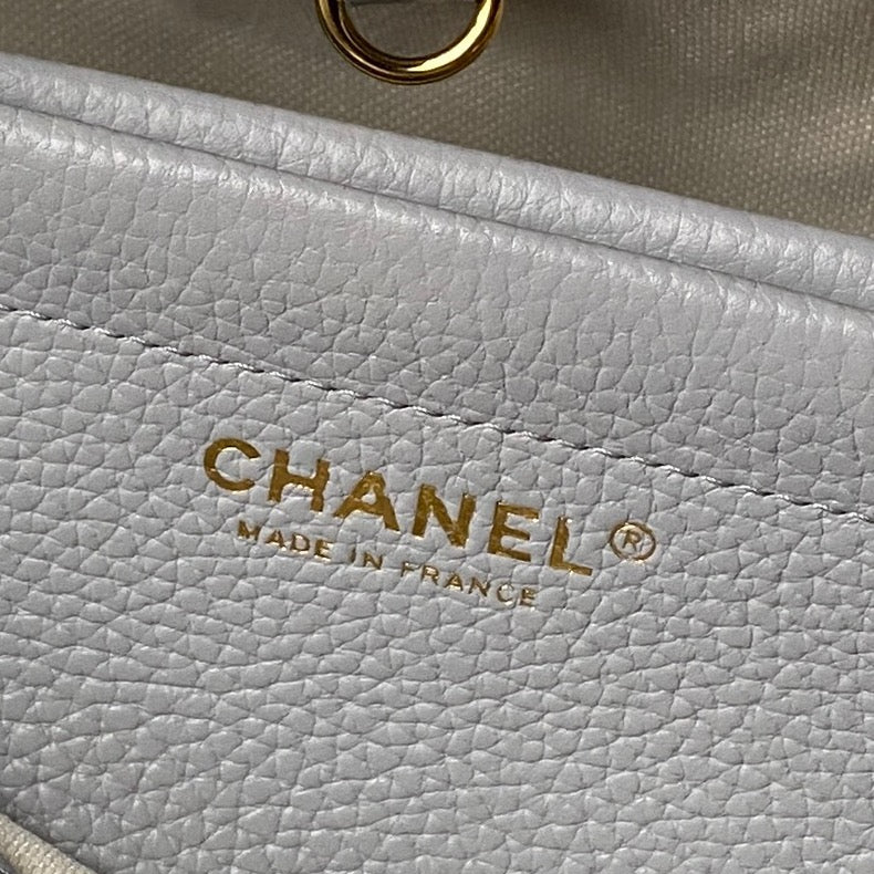 CC 26ss Small Shopping Bag 30.5cm Gray Grain Leather