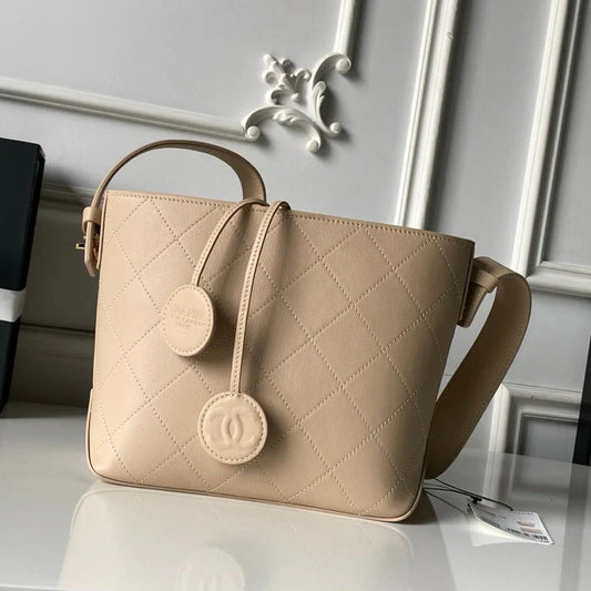 Chanel 2026 Bucket Bag 27.5cm Suede Calfskin