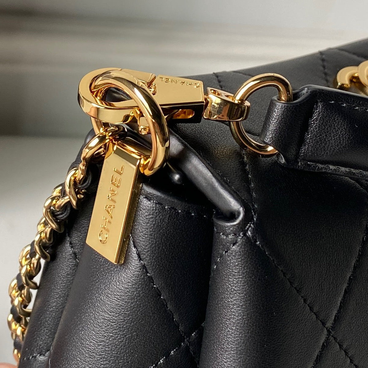 CC AS6255 Trendy Hobo Bag Black Lambskin