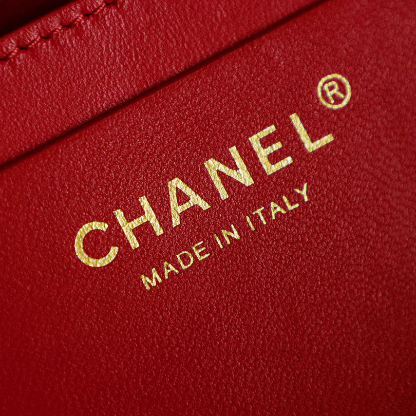 Chanel 2026 Bag 54cm Red Mix Colors Canvas Leather