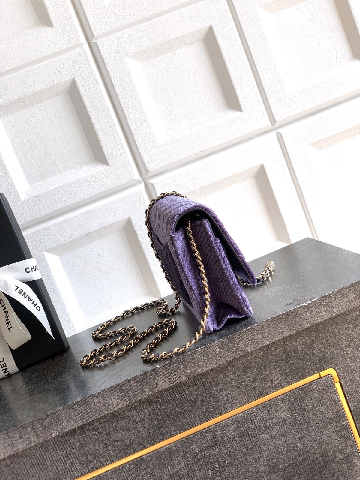 CC 26C Flap Bag 20 Purple Velvet