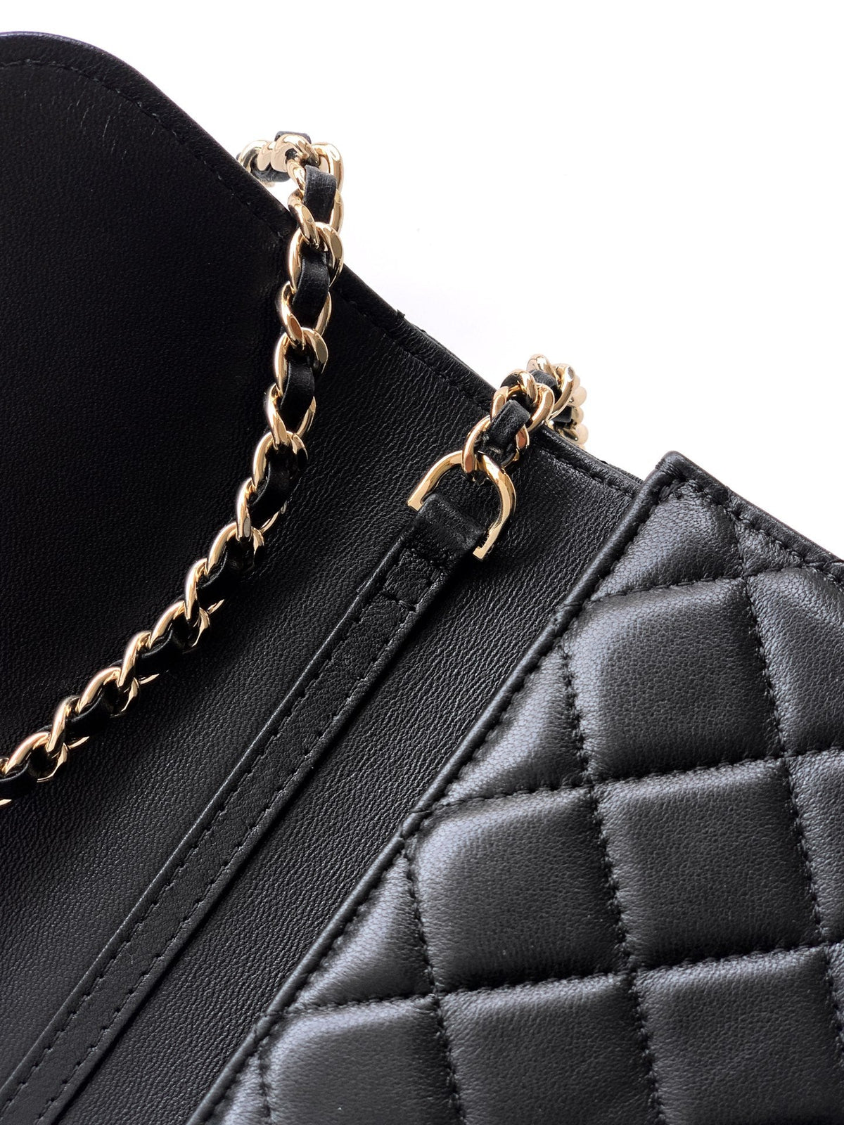 CC Mini Flap Bag 17.5 With Handle Black Lambskin