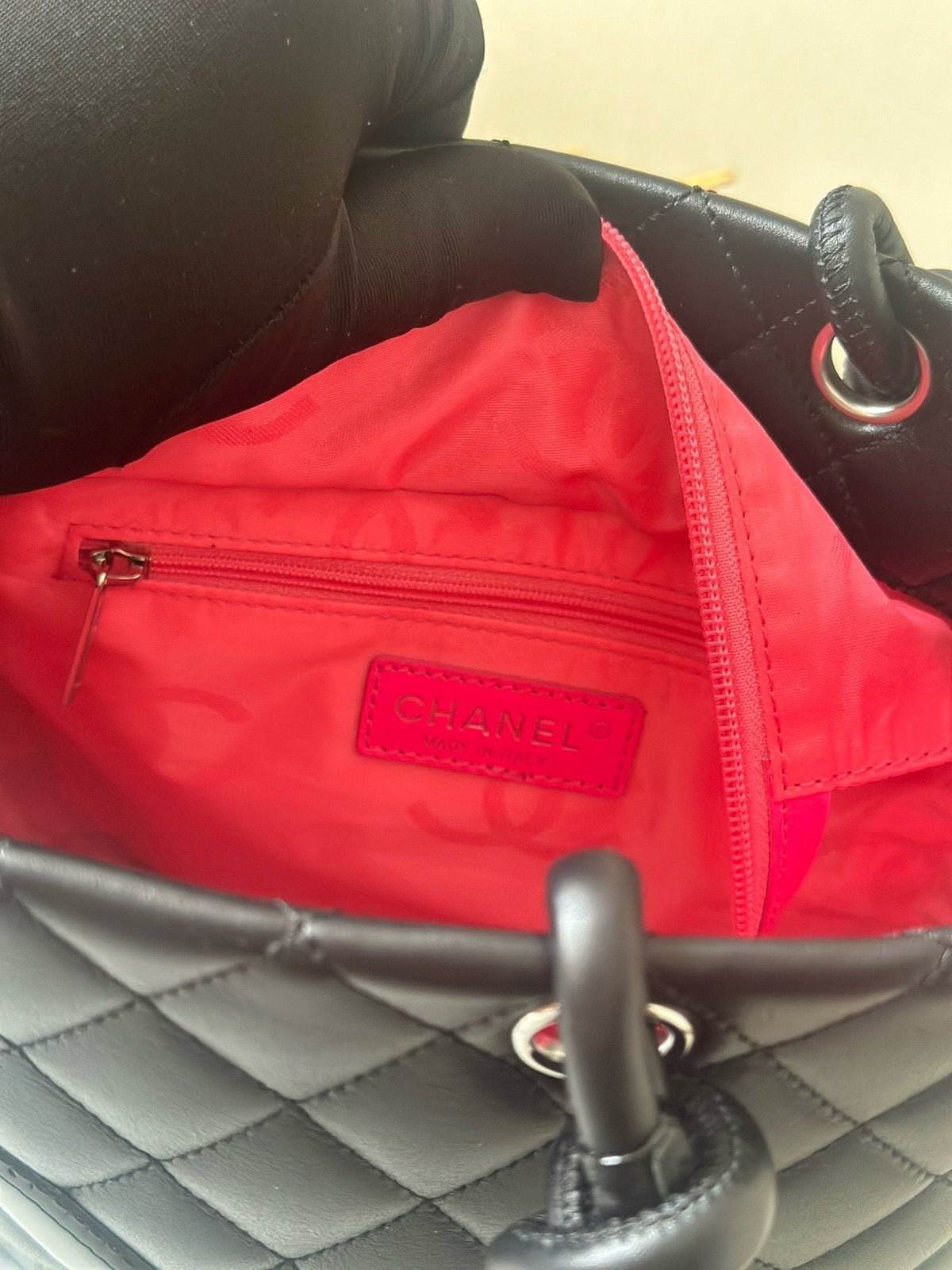 Chanel 25s Cambon Ligne Tote Bag 24cm In Black Calfskin