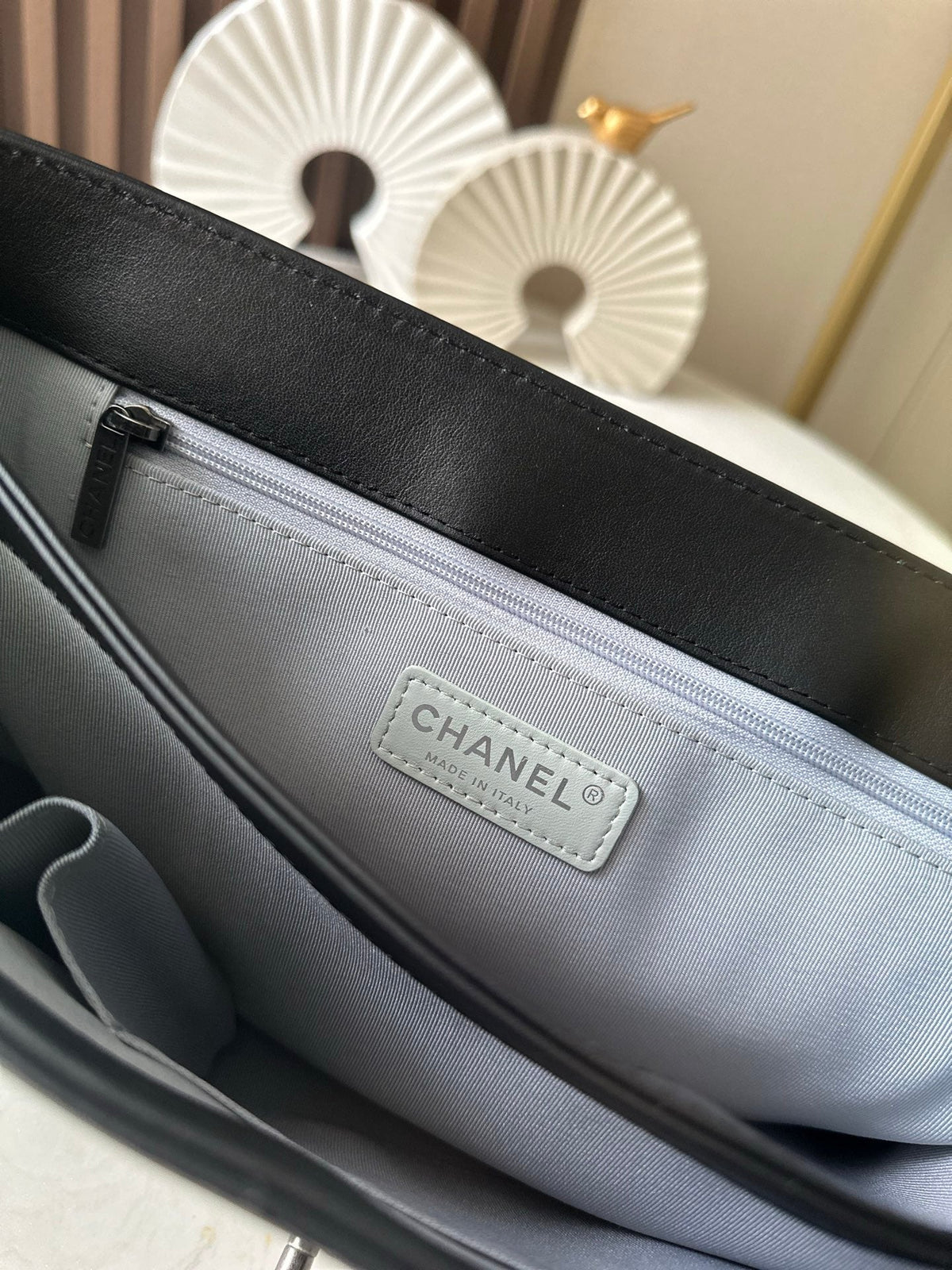 CC 2229 Classic Flap Bag 34cm Black Quited Lambskin