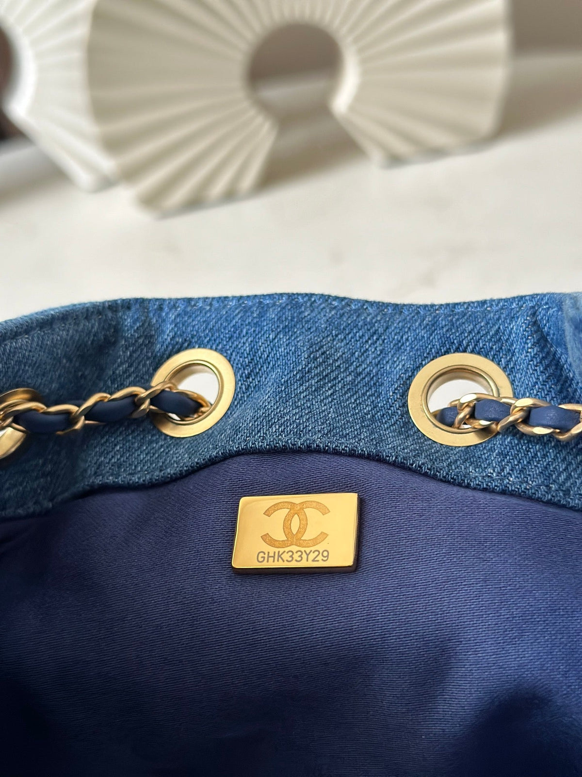 CC 26c Hobo Bag 22cm Blue Denim GHW