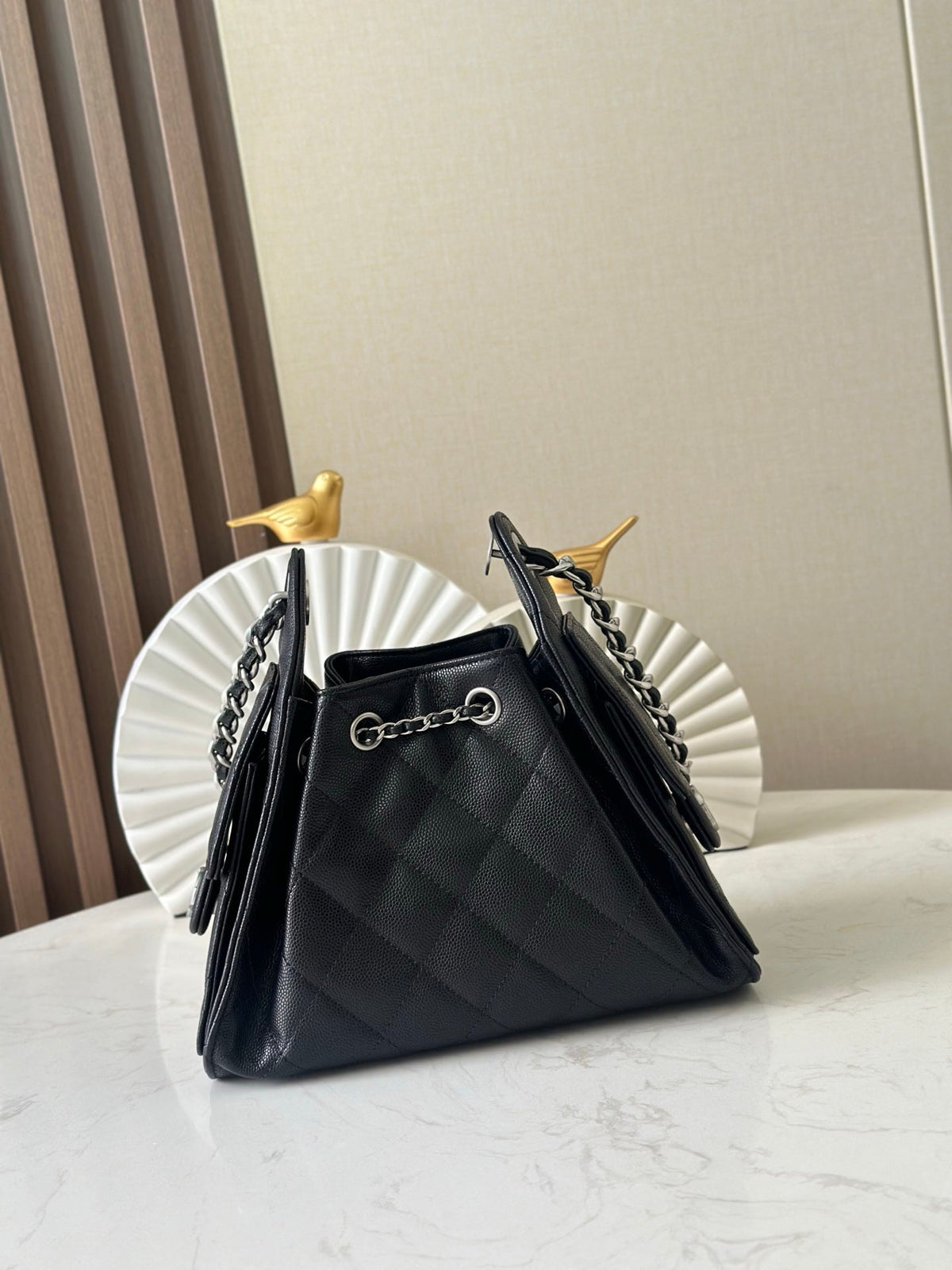 CC 26c Hobo Bag 22cm Black Caviar Leather SHW