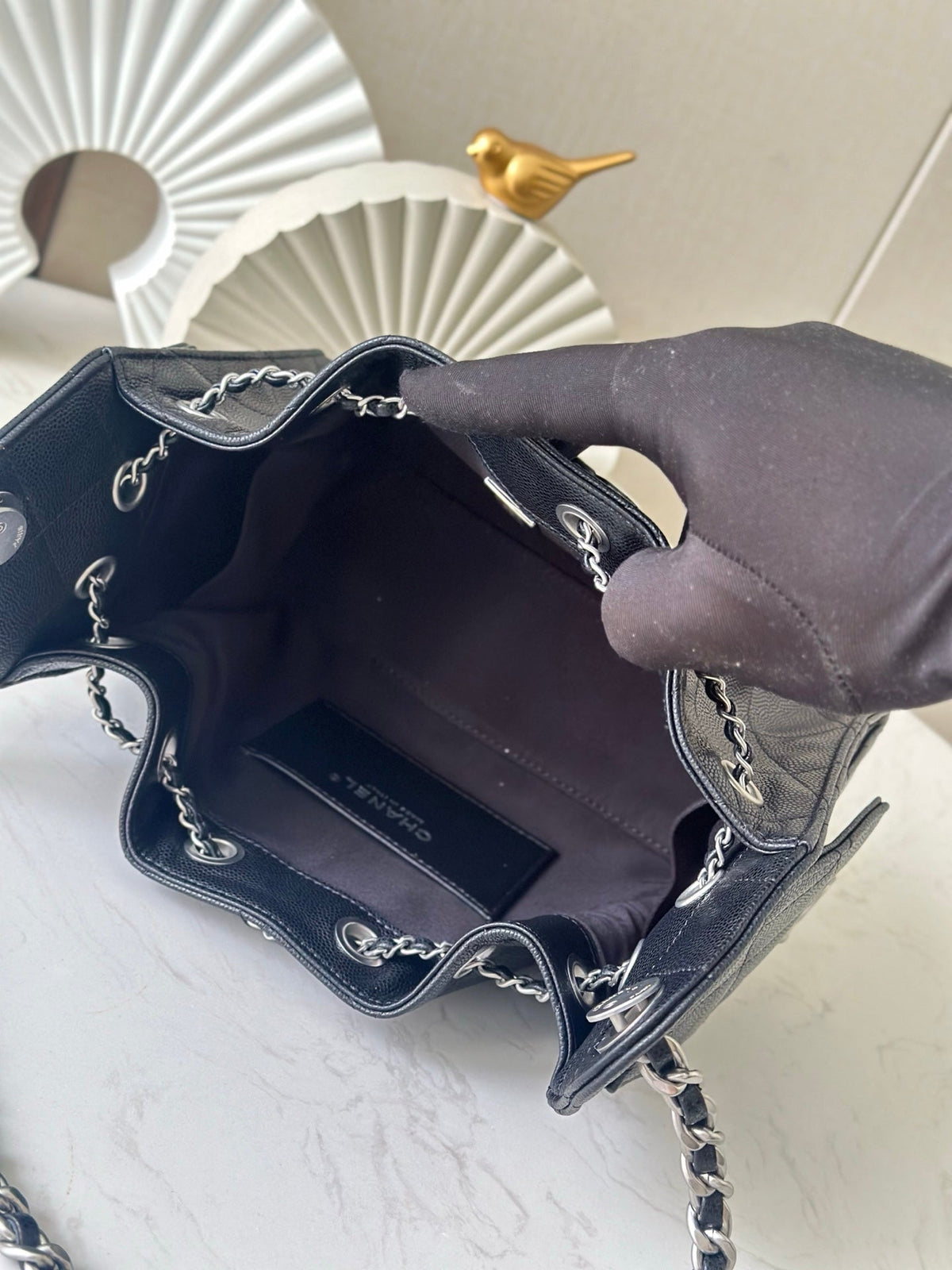 CC 26c Hobo Bag 22cm Black Caviar Leather SHW