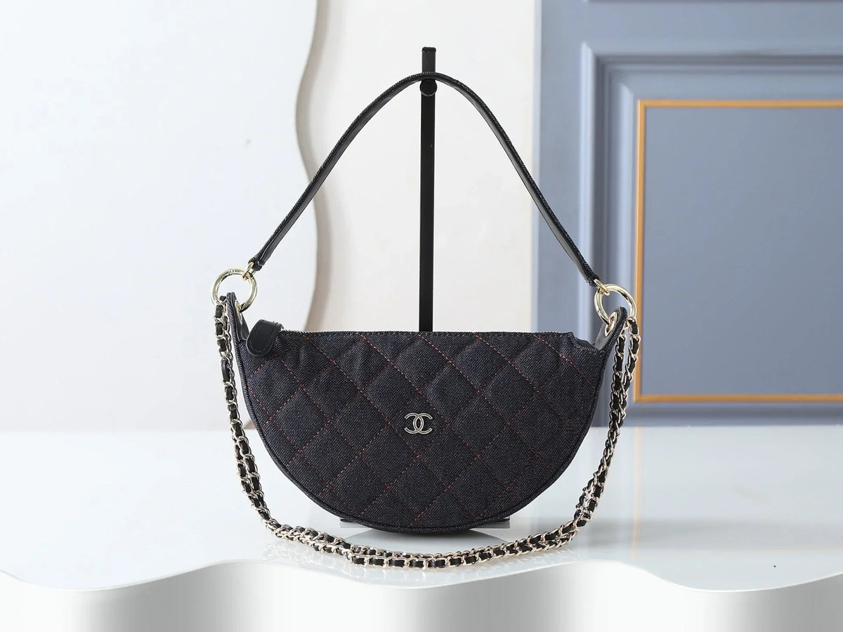 Chanel 2026 Chain Clutch 22cm Demin And Calfskin