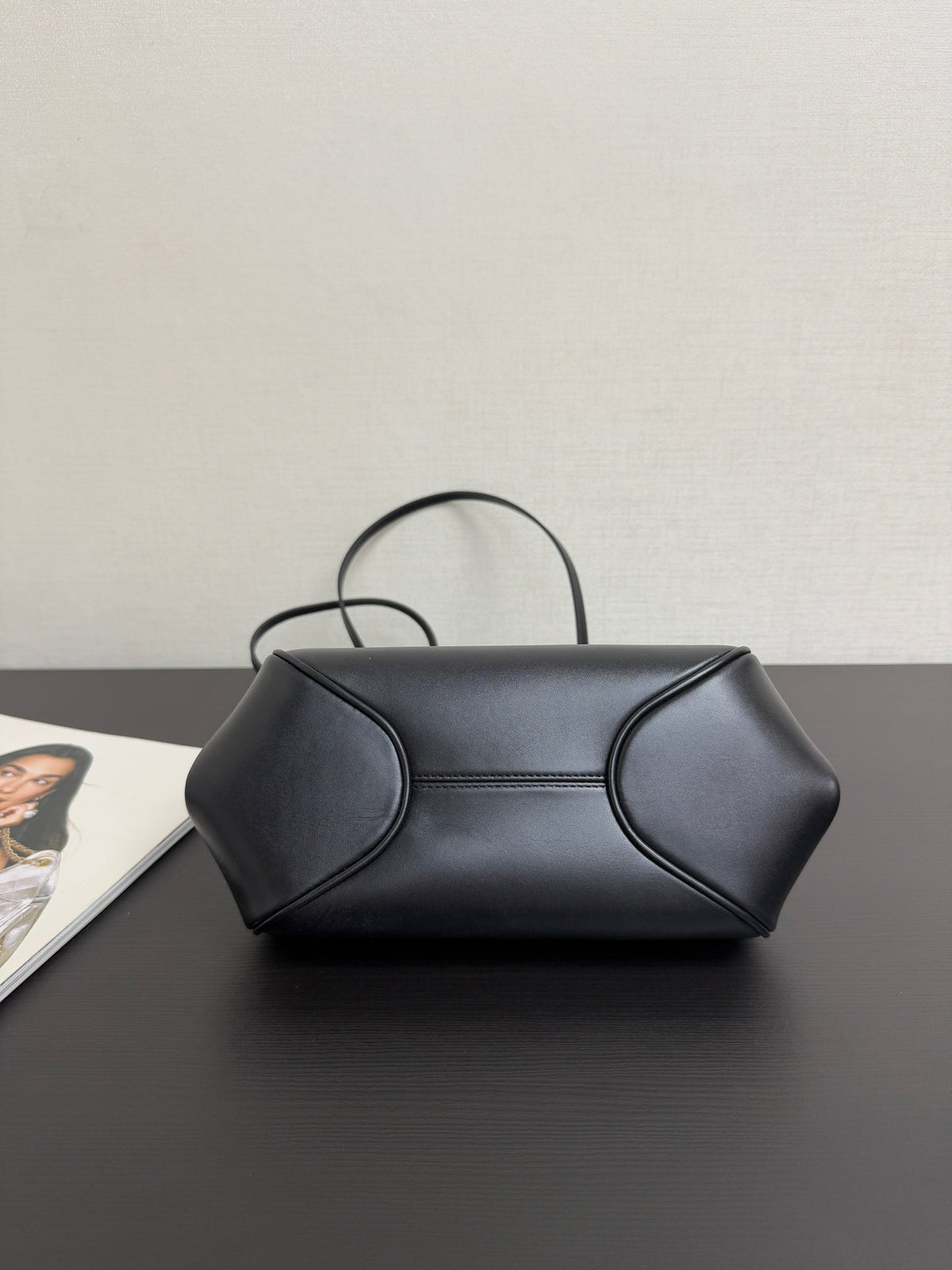 CC 26A Long Shoulder Handbag Black Lambskin