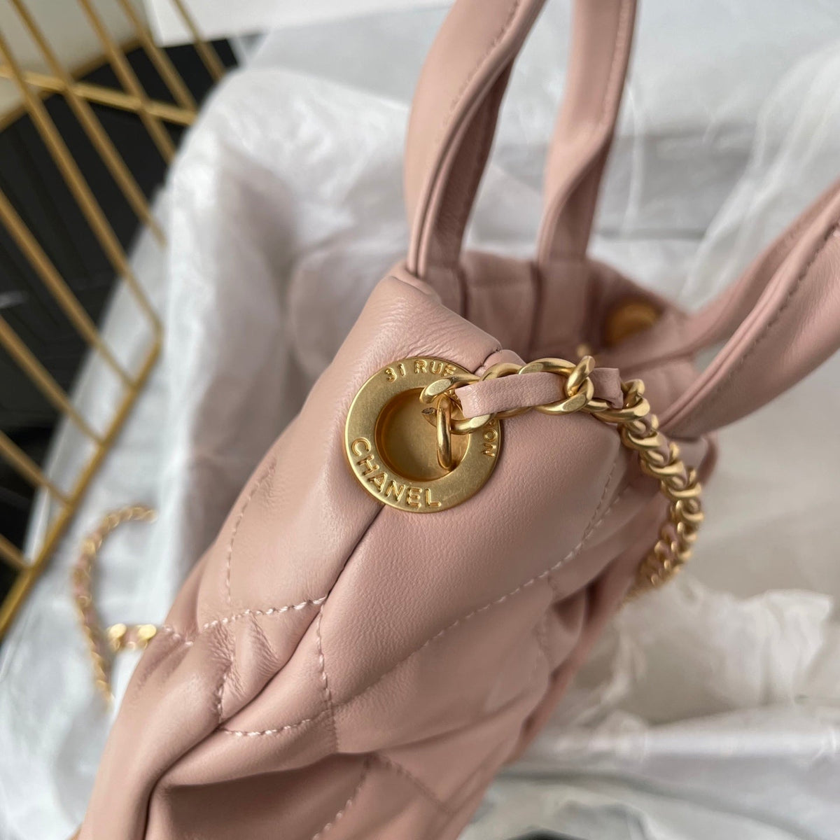 CC 25K Mini Bow Bag 26cm Pink Calfskin