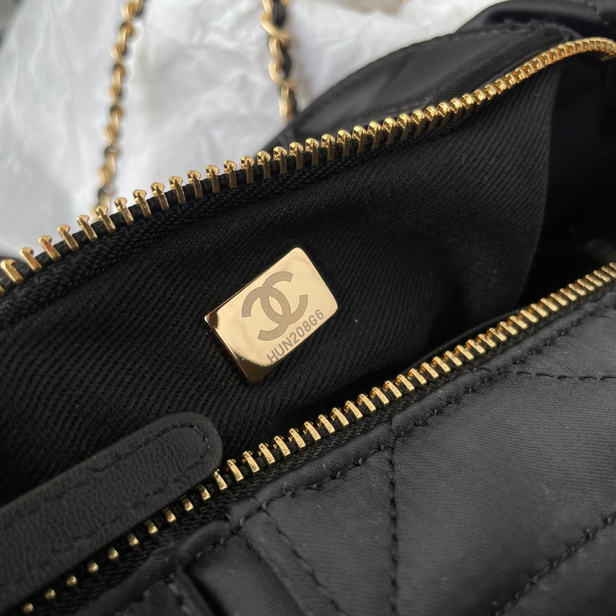 CC 25K Mini Bow Bag 26cm Black Canvas
