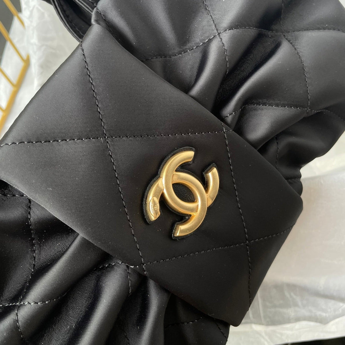 CC 25K Mini Bow Bag 26cm Black Canvas