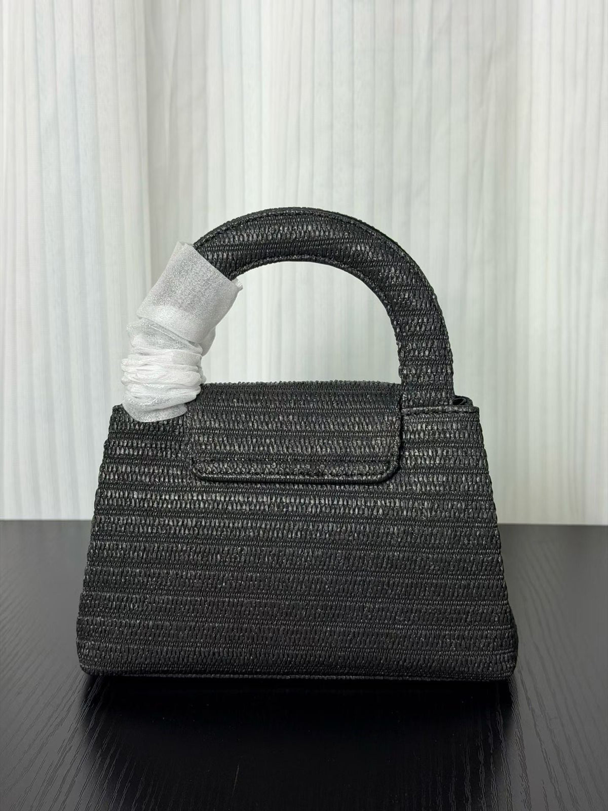 Chanel Kelly 2026 Bag 19cm Black Raffia Leather