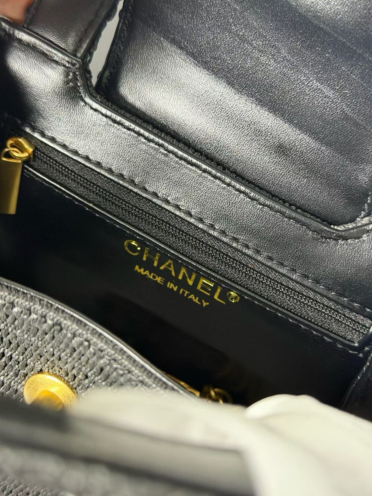 Chanel Kelly 2026 Bag 19cm Black Raffia Leather