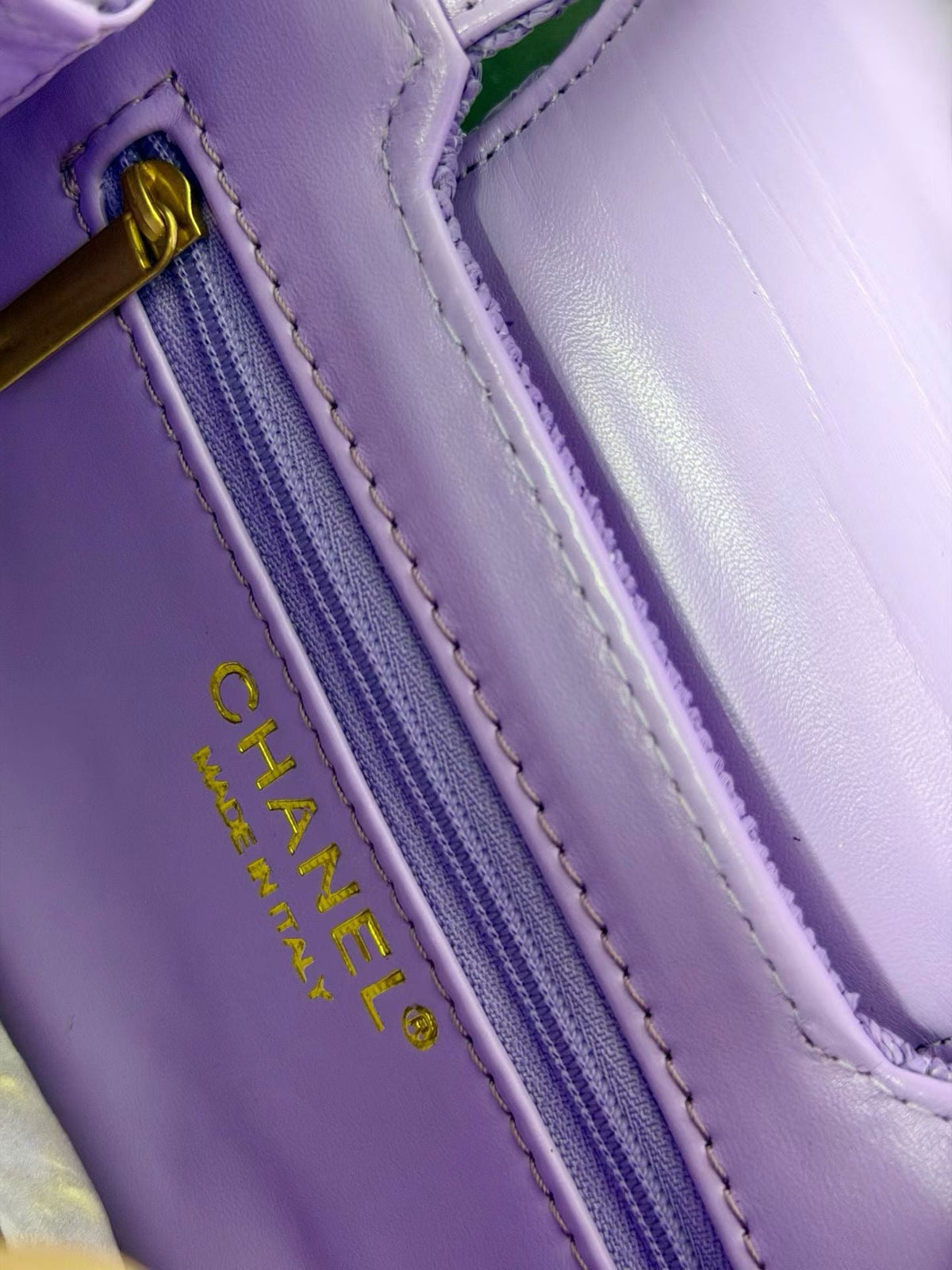 Chanel Kelly 2026 Bag 19cm Purple Raffia Leather