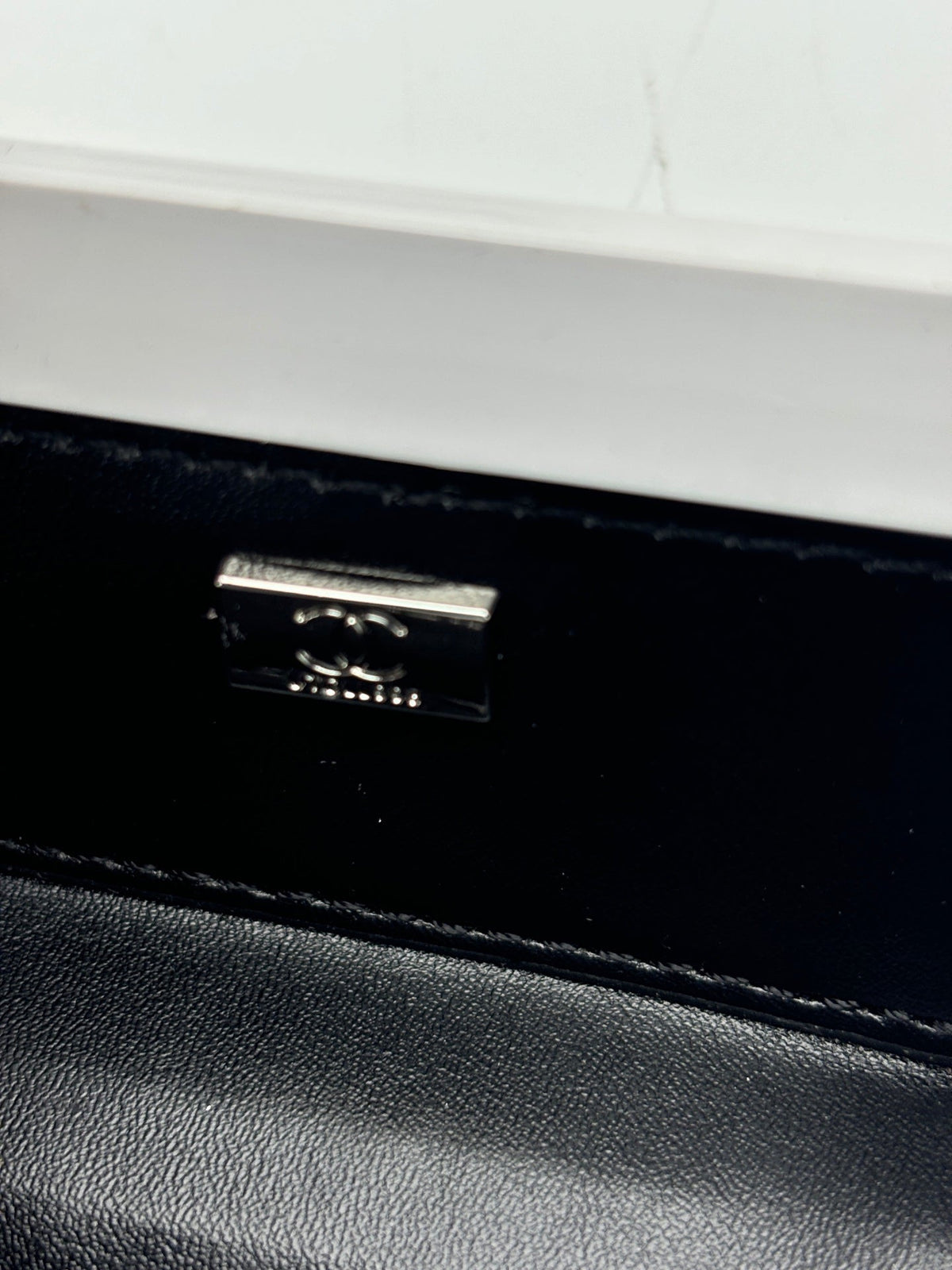 CC Evening Bag White Blue Acrylic