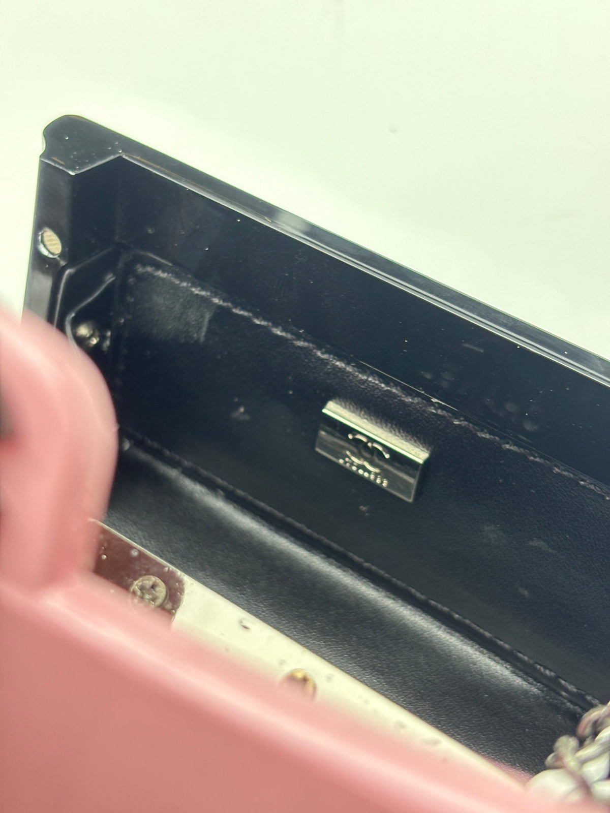 CC Evening Bag Pink Black Acrylic