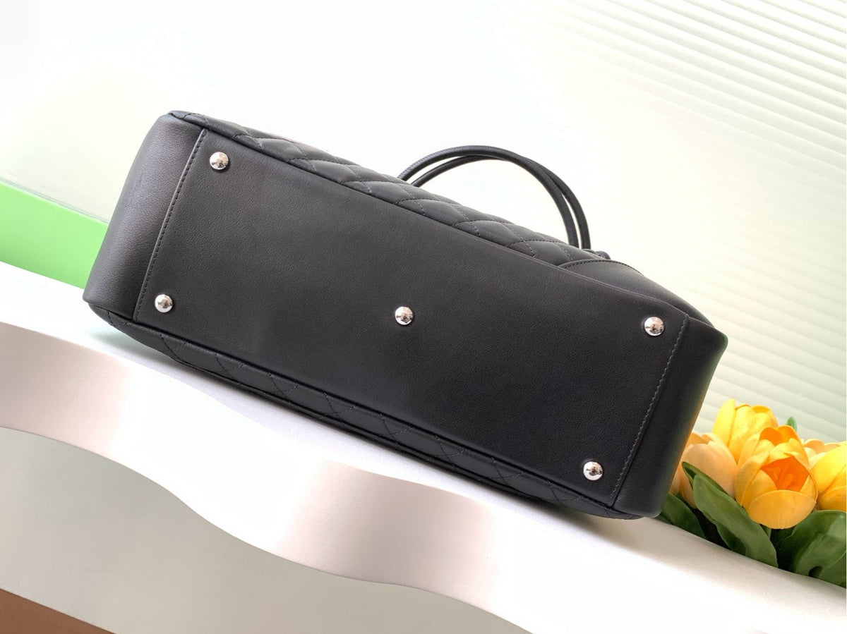CC 2025 Cambon Bag 33cm Black White Lambskin 308110