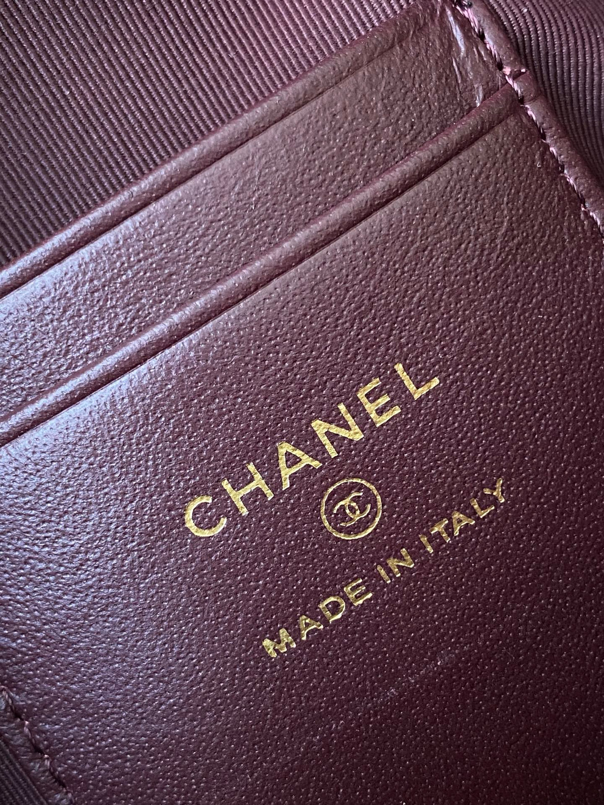 CC 25A Clutch With Chain 18cm Black Grained Calfskin