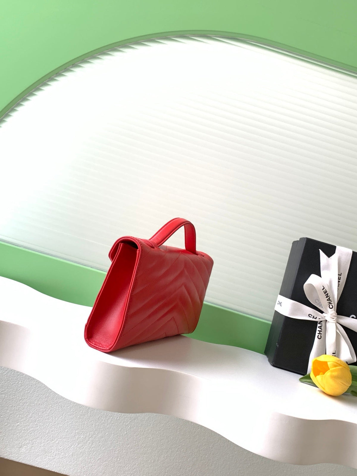 CC 26X Handbag 26cm Red Calfskin