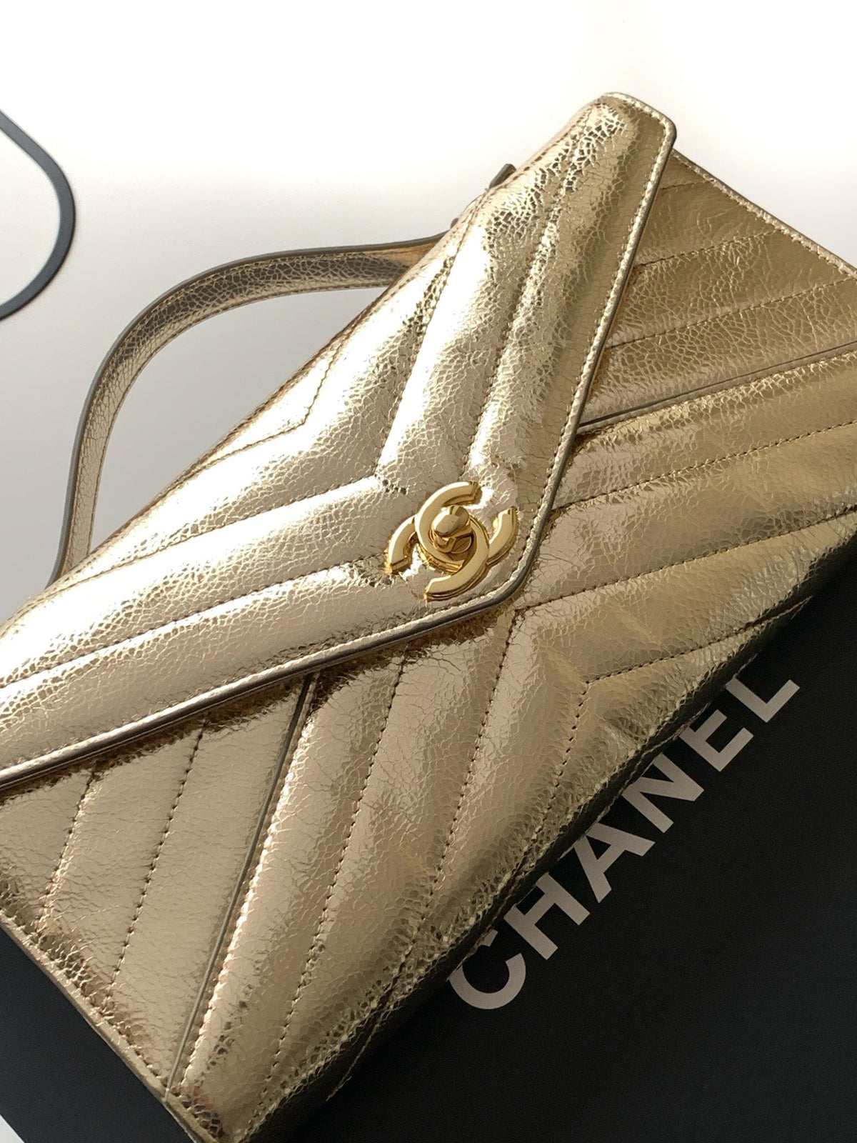 CC 26X Handbag 26cm Metallic Gold Calfskin