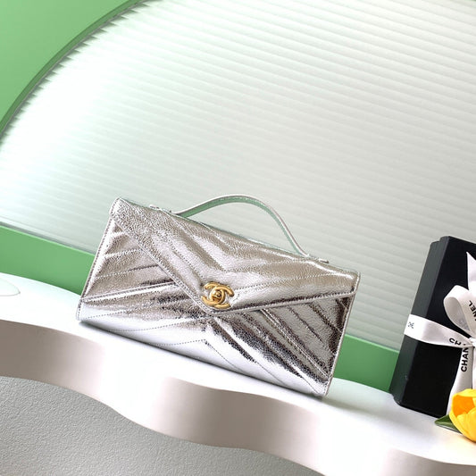 CC 26X Handbag 26cm Metallic Sliver Calfskin