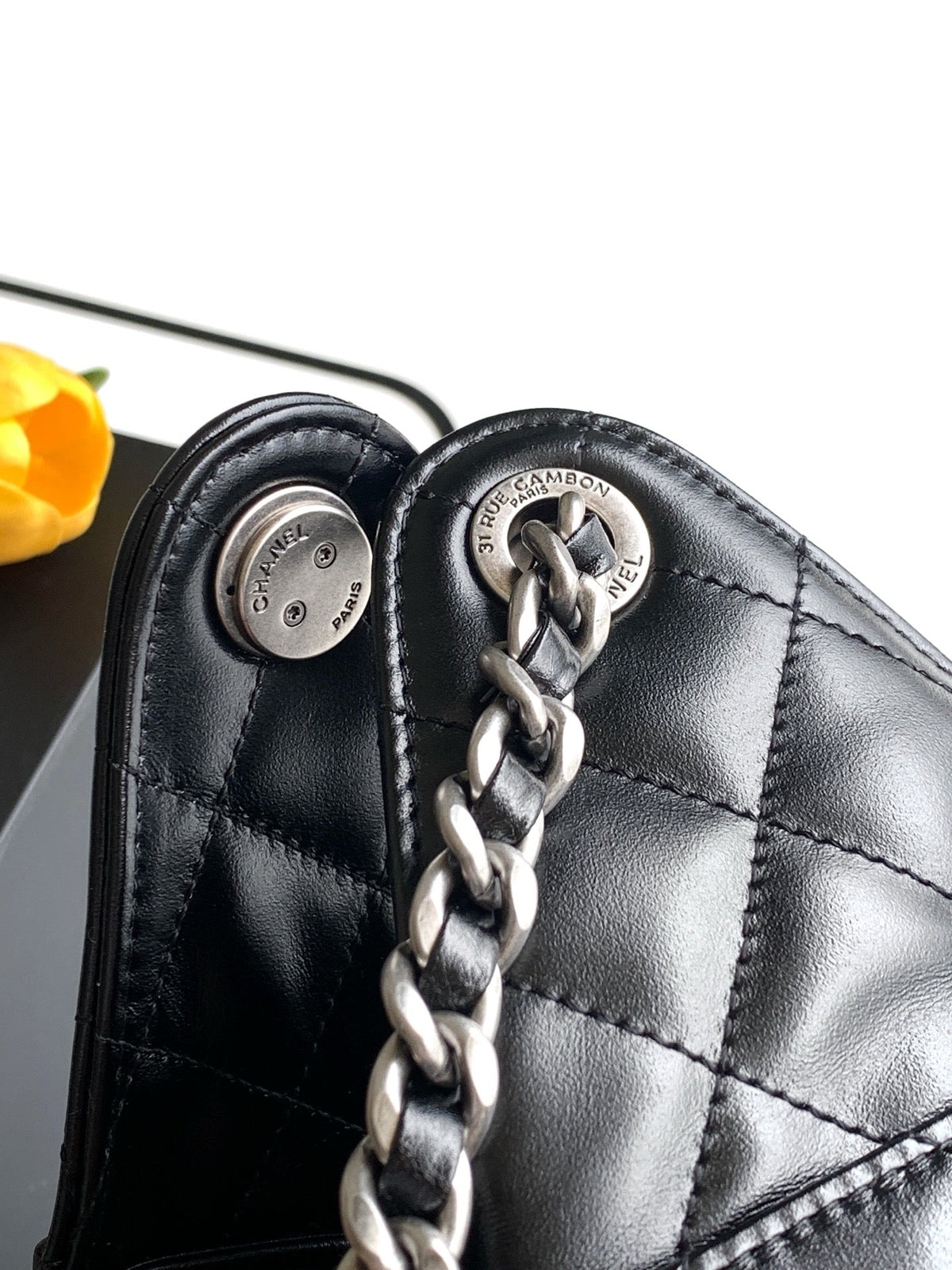 CC 25s Hobo Bag Black Lambskin SHW 286366